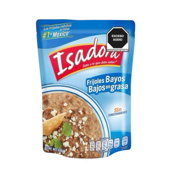 Frijoles refritos bayos sin grasa Isadora 400g