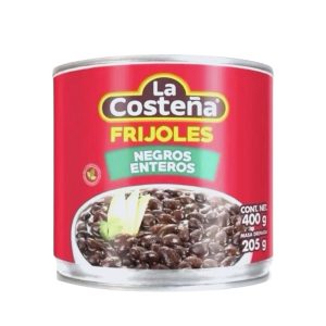 Frijoles negros enteros La Costeña, 400g