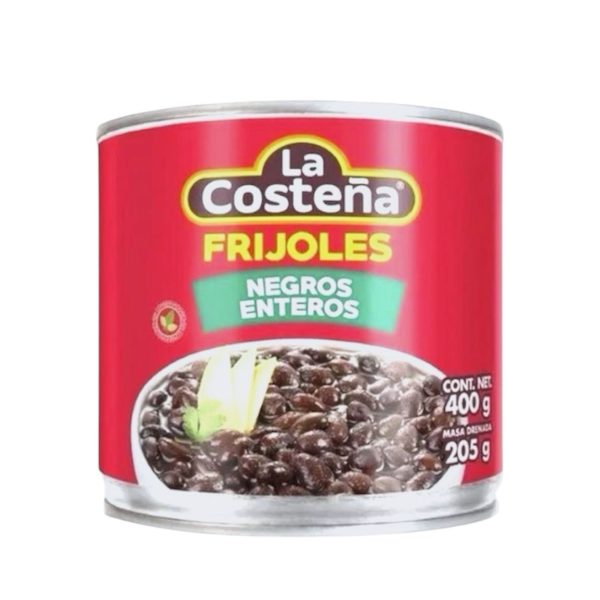 Frijoles negros enteros La Costeña, 400g