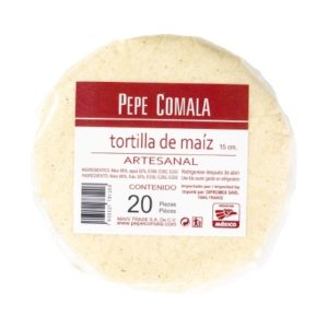 Tortilla de Maíz 15 cm Pepe Comala 20 un