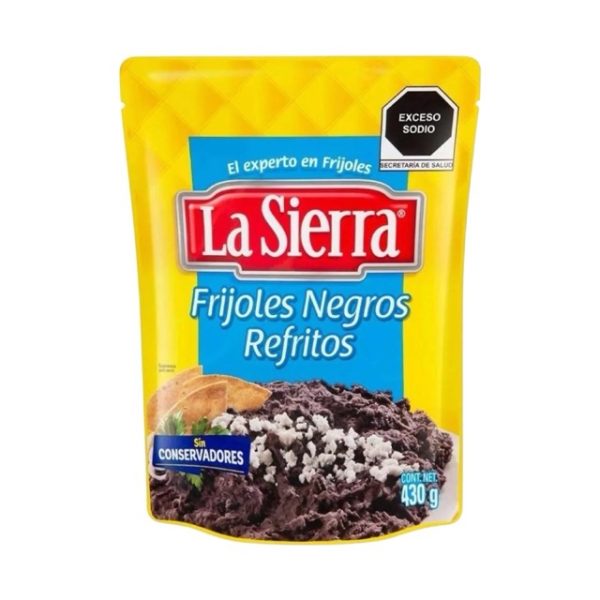 Frijoles negros refritos La Sierra, 430g