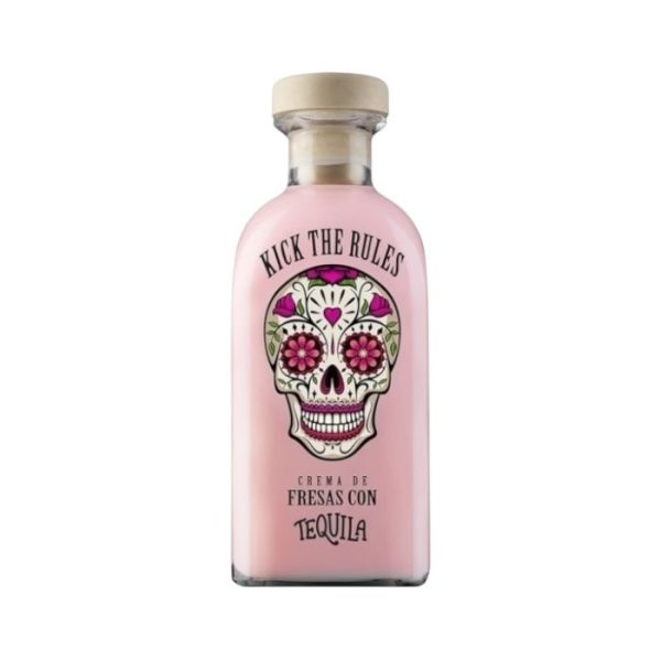 Crema De Fresas Con Tequila Kick The Rules 700 ml.