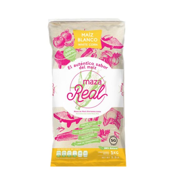 Harina de maíz blanco Maza Real 1kg