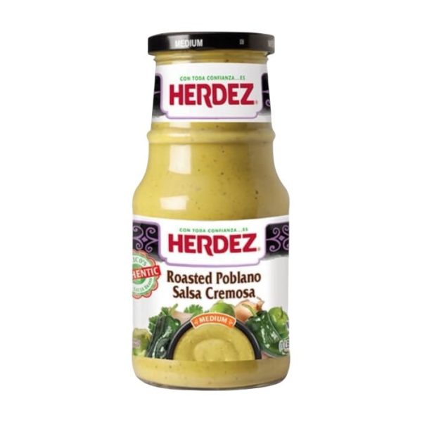 Salsa cremosa de chile poblano Herdez 434g