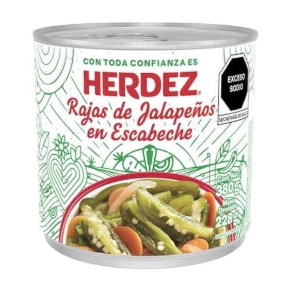 Rajas De Jalapeño En Escabeche Herdez 390 gr