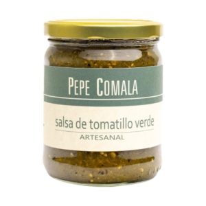 Salsa de tomatillo verde Pepe Comala, 445g.