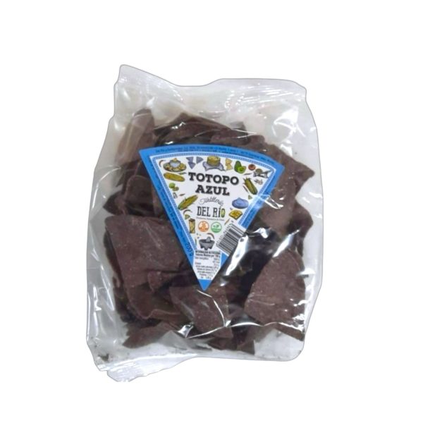 Totopos de maíz azul Del Río 200g